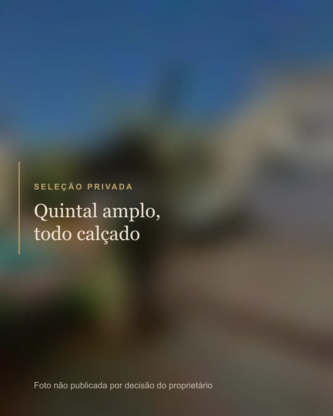 Quintal amplo, todo calçado