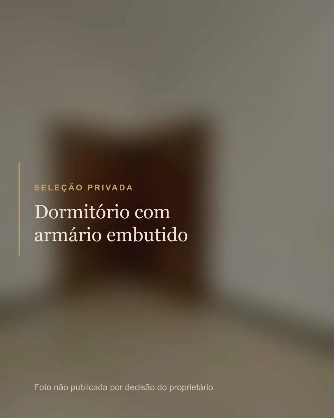 Dormitório com armário embutido