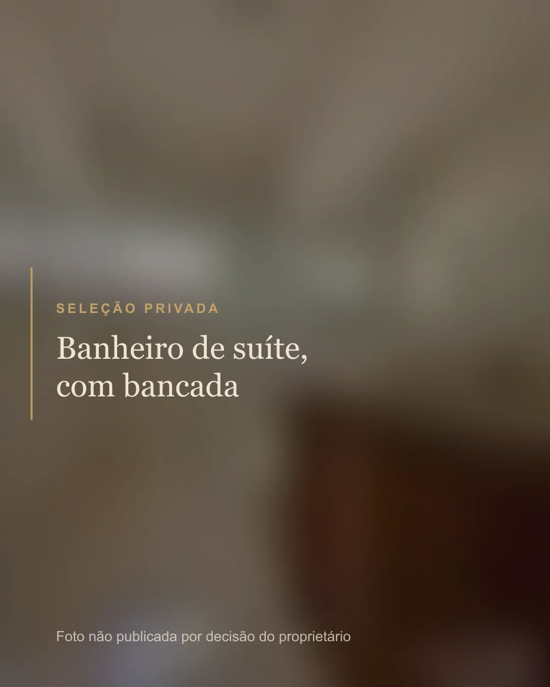 Banheiro de suíte, com bancada